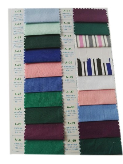 TB-CNFG  純棉平布C 20*20/60*60  滌棉紗卡T/C20*16/120*60 滌棉雙面卡T/C45/2*21/138*71   純棉紗絹 C21*21/100*52   純棉紗卡 C21*21/108*58 耐漂白水 耐氯漂 制服 Anti bleaching   bleaching resistant 45度照